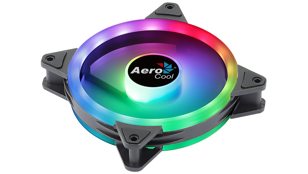 Aerocool DUO12 PC Fan 12cm ARGB LED Dual Ring Antivibration 6 Pins Black Aerocool DUO12 PC Fan 12cm ARGB LED Dual Ring Antivibration 6 Pins