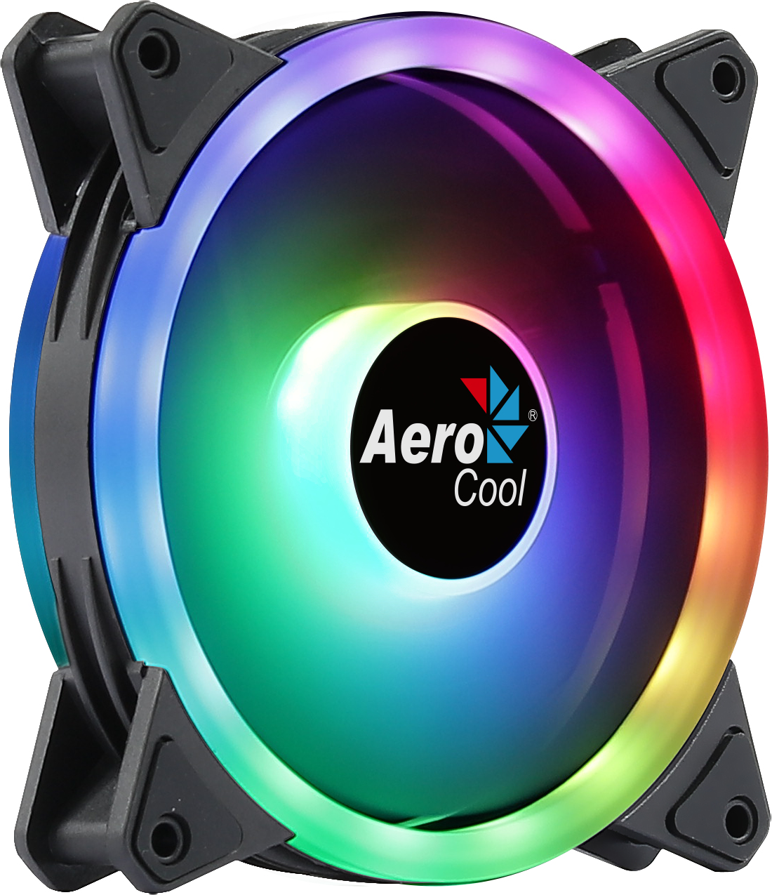 Aerocool DUO12 PC Fan 12cm ARGB LED Dual Ring Antivibration 6 Pins Black Aerocool DUO12 PC Fan 12cm ARGB LED Dual Ring Antivibration 6 Pins
