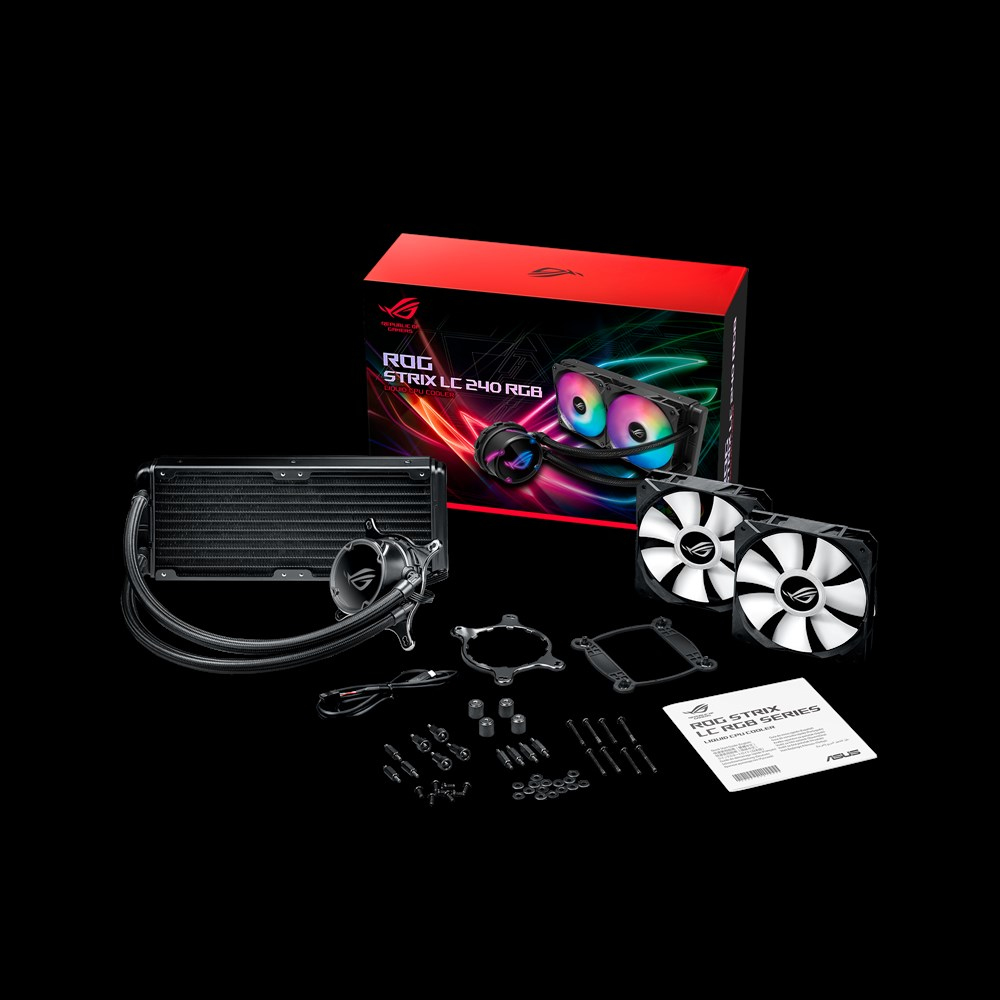ASUS ROG STRIX LC 240 RGB Processor All-in-one liquid cooler 12 cm Black ASUS ROG STRIX LC 240 RGB