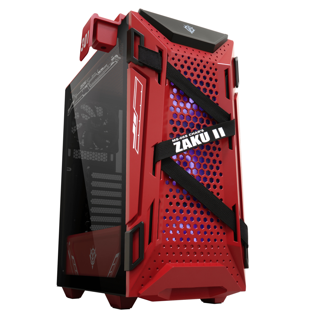 ASUS TUF Gaming GT301 ZAKU II Edition Black, Red, Transparent ASUS TUF Gaming GT301 ZAKU II Edition