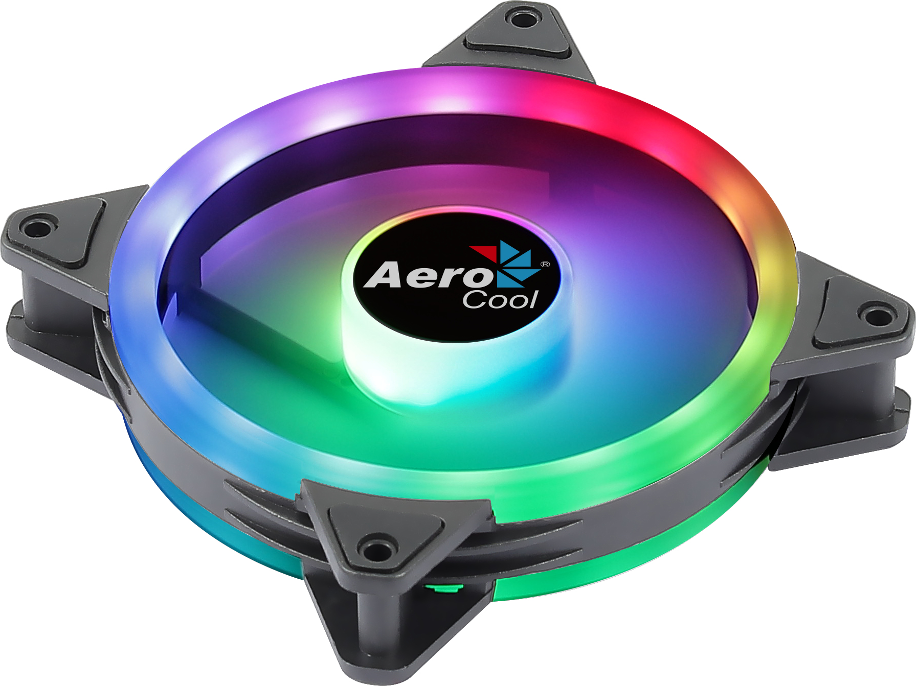 Aerocool DUO12 PC Fan 12cm ARGB LED Dual Ring Antivibration 6 Pins Black Aerocool DUO12 PC Fan 12cm ARGB LED Dual Ring Antivibration 6 Pins
