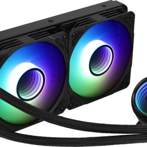 Aerocool MIRAGEL240 CPU Liquid Cooled 2x 12cm ARGB Fan TDP 400W Black